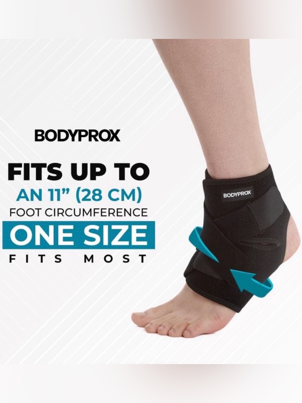 New Bodyprox Black Ankle Support Brace Os